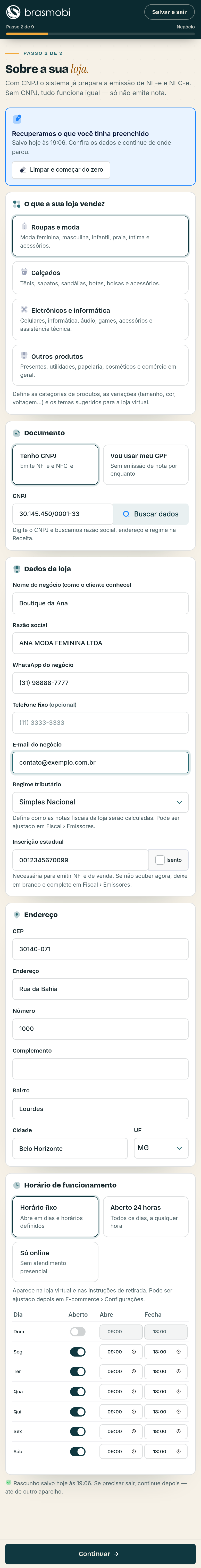 Passo 2, Negócio no celular