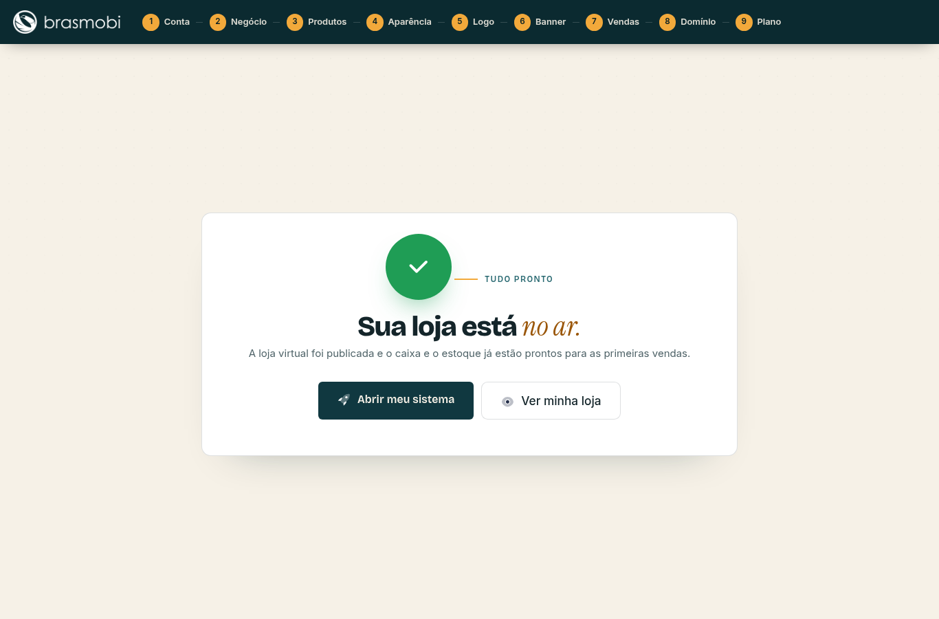Tela de sucesso